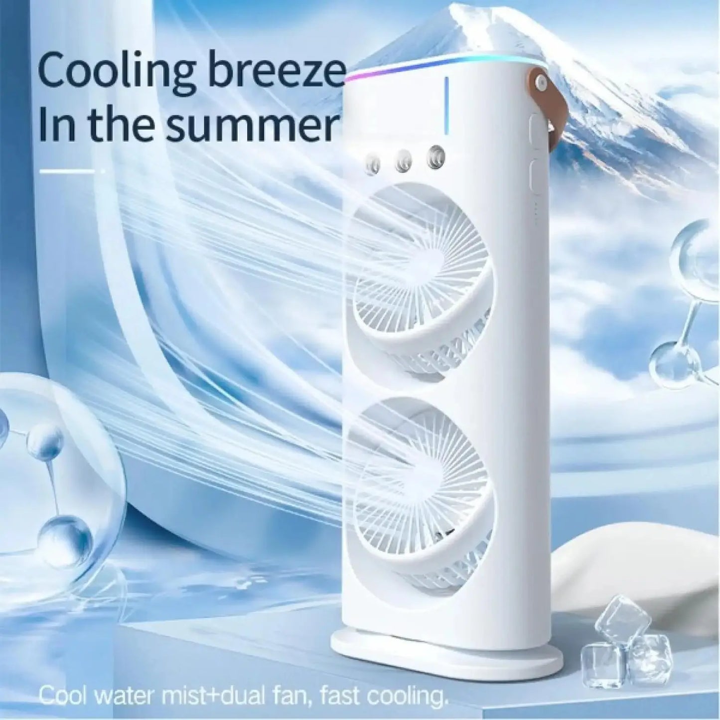 Mini Portable Dual Mist Fan