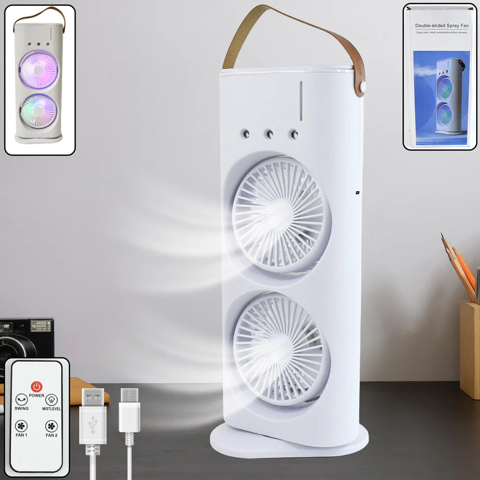 Mini Portable Dual Mist Fan