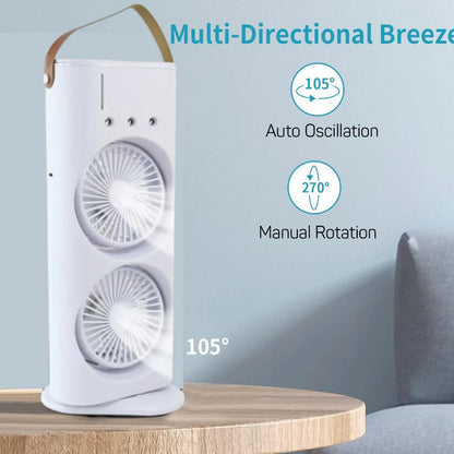 Mini Portable Dual Mist Fan