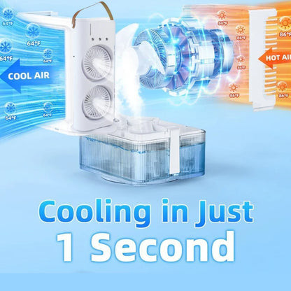 Mini Portable Dual Mist Fan